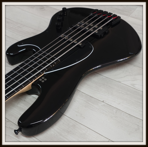 Preview: Sandberg California II TM5 Ebony Fretless, Black Highgloss